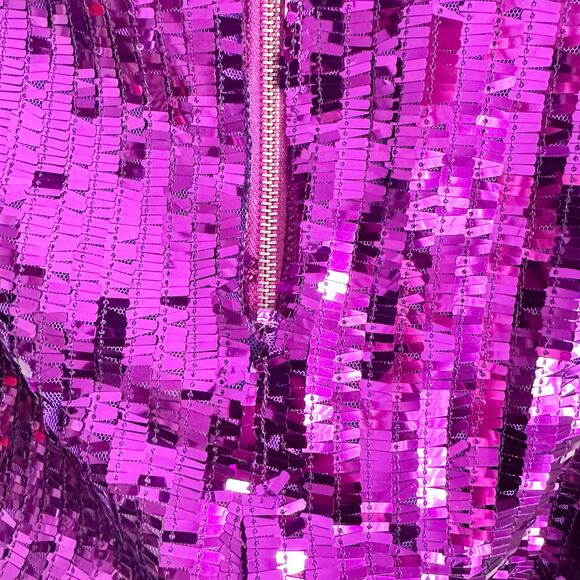 MVP Wardrobe Maria Vittoria Paolillo Purple Sequin Mini Dress Size 2 US / XS - Picture 8 of 11